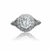 1 Carat Diamant Naturel dans une Bague de Fiançailles Art Déco en Or Blanc 14k