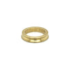 Bague incurvée inégale en or 14K en or brossé