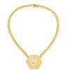 1909 US Indian Head $5 Gold Coin Pendant Necklace, 14K Gold with Diamonds