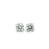 Boucles d'oreilles clous en diamant synthétique Round Lab de 3,51 CTTW en sertissage martini à 4 griffes