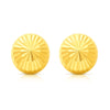 6mm Half Ball Sphere 14K Gold Diamond Cut Studs