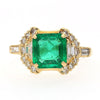 GRS Certified 2,09 Karat Natürlicher Kolumbianischer Smaragd in 18k Massivgold Ring