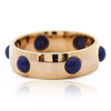 Lapis Lazuli Flush Set 18K Gold Bangle Bracelet