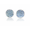 Boucles d'oreilles en cercle en diamant bleu naturel