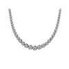 Platin 3-Karat-Diamant abgestufte Tennis-Choker-Halskette