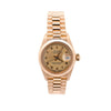 Rolex President Datejust 26mm geriffelte 18K Gold Damenuhr