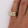 0.8 Carat Round F-G/SI1SI2 Channel Set Diamond in 14K Yellow Gold Statement Ring