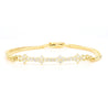 0.88 Carat Diamond in 18K Gold Twisted Rope Chain Floral Bracelet