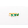 1 Carat Emerald Diamond 5-Stone Square Ring in 14K Gold