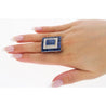 10.82 Carat No Heat Ceylon Blue Sapphire and Diamond Vintage Art Deco Platinum Ring | AGL & GIA Certified