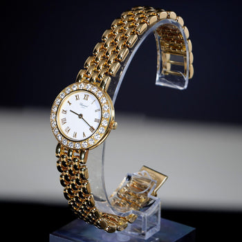 Chopard Classic 10/6206 18K Gold 25mm Diamond Bezel White Dial Watch – Assay Jewelers