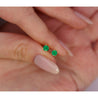 1/2 Carat Natural Emerald Stud Earrings 4mm 4-Prong 14K Gold