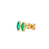 1/2ct Natural Emerald Marquise 8MM Stud Earrings 14K Gold