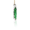 14 Karat White Gold Carved Grade "A" Jadeite Jade Pendant Necklace