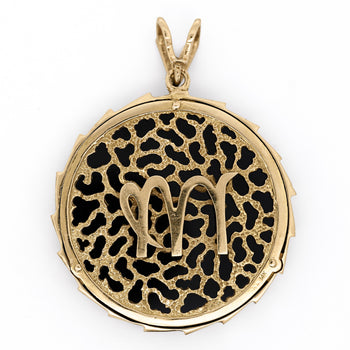 14K Gold Christian Medallion "Cupid" and Black Onyx Medallion Pendant – Assay Jewelers