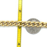 14K Gold Curb Link Chain Mens Bracelet | 8.75MM - 7.5 Inches