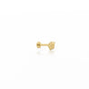 14K Solid Gold Crown Cartilage Single Stud Earring