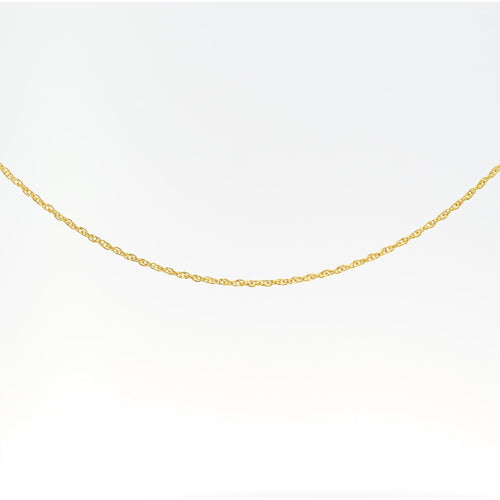 14K Solid Yellow Gold Thin 1-1.5MM Rope Chain Cable Choker Necklace 15-18"