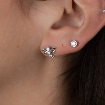 14K White Gold Dragonfly Stud Earrings | Emerald, Ruby, Diamond – Assay Jewelers