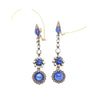 ~16 Carat Cabochon Cut Burma Sapphire AGL Certified and Diamond 14K Earrings