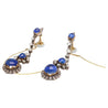 ~16 Carat Cabochon Cut Burma Sapphire AGL Certified and Diamond 14K Earrings