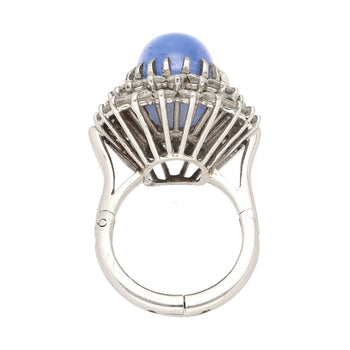 16.30 Carat No Heat Lavender Blue Star-Sapphire in Platinum and 18K Ring – Assay Jewelers