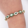 16.4 Carat Emerald & Diamond Vintage Cluster Link Bracelet