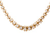 17 Carat Round Diamond 18K Gold Cylinder Chain Necklace