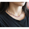 17.3ct Ruby and Diamond 18K White Gold Retro Choker Necklace