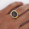 18K Gold Early Christian Roman Biblical Coin Men's Ring