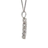 18K White Gold Lab Grown Diamond Graduated Single Line Pendant Necklace