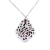 18K White Gold and Diamond Pave Sea Shell Pendant Necklace