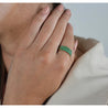 18k Solid Gold Natural Round Emerald Band | Size 6.5-7.5 | 2.0-2.5mm