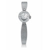 1950 Rolex Ladies Gold 15mm Rolex in 14k White Gold champagne textured integral strap watch