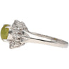 1.04 Carat Green Chrysoberyl Cat's Eye and Diamond Platinum Art Deco Style Ring