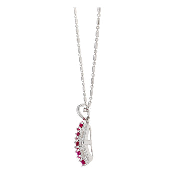 1.15 Carat Pinkish Red Ruby and Diamond Pendant Necklace Platinum – Assay Jewelers