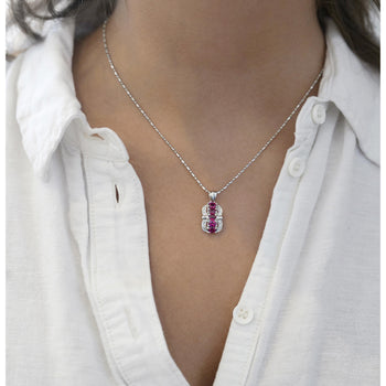 1.15 Carat Pinkish Red Ruby and Diamond Pendant Necklace Platinum – Assay Jewelers