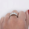 1.16 Carat Three Row White and Blue Diamond Channel Seting Band Ring