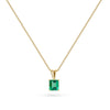 1.20 Carat Colombian Emerald Solitaire Pendant Necklace in 18K Gold