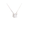 1.21 Carat Cushion-Cut Lab Grown Diamond Solitaire Pendant Necklace in 14K White Gold 16 Inch Chain