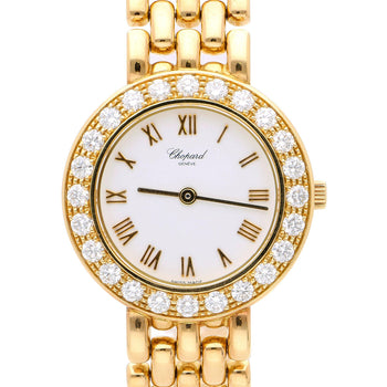 Chopard Classic 10/6206 18K Gold 25mm Diamond Bezel White Dial Watch – Assay Jewelers