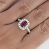 1.53 Carat Ruby and Diamond Platinum Vintage Ring