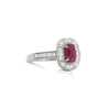 1.53 Carat Ruby and Diamond Platinum Vintage Ring