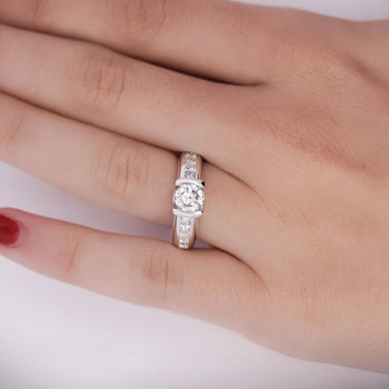 EGL Certified 1.65Carat Round Princess Diamond Platinum Ring – Assay Jewelers