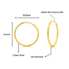 20.5mm 14K Solid Gold Thin Hoop Earrings On Hidden Wire Closure