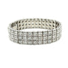 23.5 Carat Natural Round Cut Diamond 3 Row Box Set Tennis Bracelet