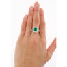 2.06 Carat Old Mine Muzo Colombian Emerald & Diamond Halo with Split Shank 18K Ring