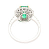 2.22ct Emerald Cut Colombian Emerald & Baguette Diamond Ring