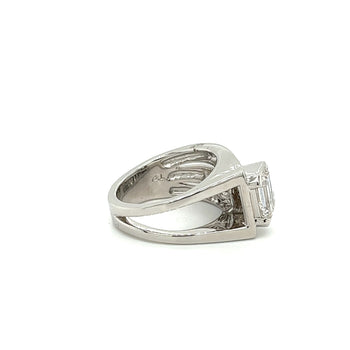 2,5 carats Bague homme pour petit doigt en diamant de laboratoire taille émeraude, en platine et or blanc 18K – Assay Jewelers