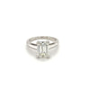 2.54 Carat G/VS1 Emerald Cut Lab Grown Diamond Ring in 14k White Gold | IGI Certified